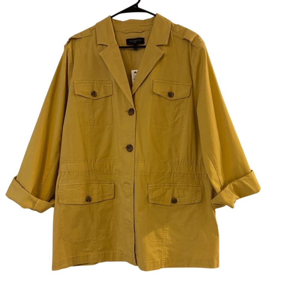 Talbots Mustard Utility Jacket 1X NWT Retails $159